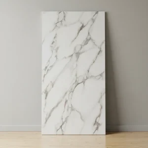 Placa PVC Marmolada - Modelo 2003 Blanco con Vetas Doradas