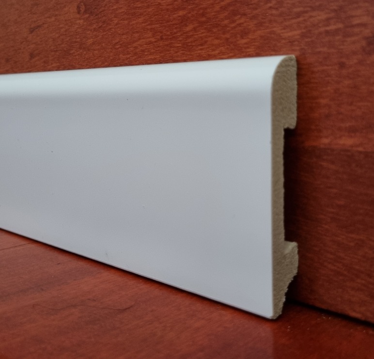 Zócalo PVC XPS Blanco 8 cm - Modelo ZB80