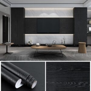 Vinilo Autoadhesivo modelo Arce Negro en rollos 120 cm de ancho. Precio x metro