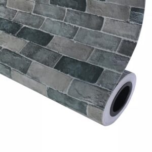 Vinilo Autoadhesivo modelo Ladrillo Gris en rollos 120 cm de ancho. Precio x metro