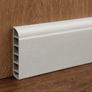 Zócalo PVC Blanco 8 cm - Modelo ZB80 Prisma