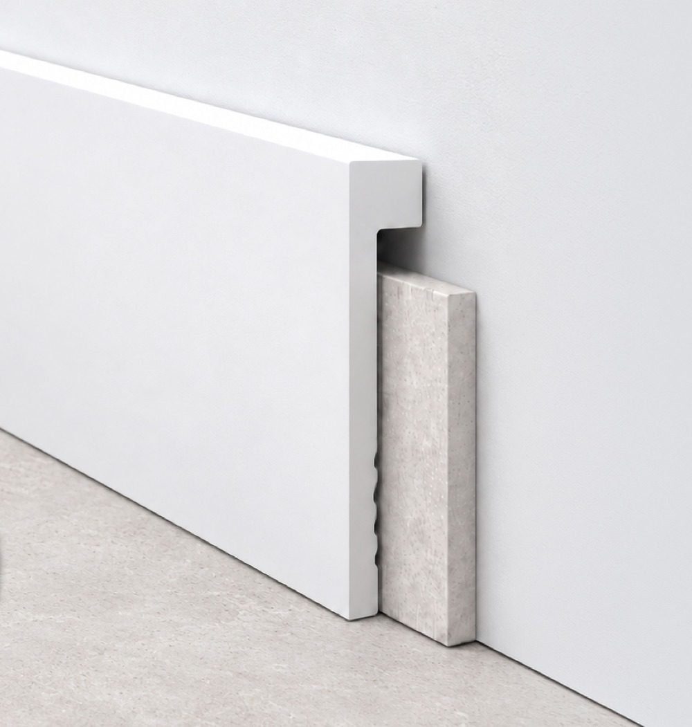Tapazócalo PVC XPS Blanco 10 cm - Modelo TZ92